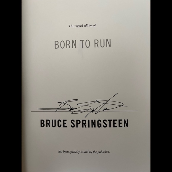 BRUCE SPRINGSTEEN - BORN TO RUN AUTOGRAPHED 1st EDITION Book - Picture 3 of 7